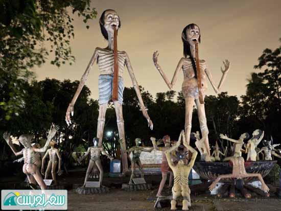 مجسمه دو روح پرتا در جهنم تایلند
