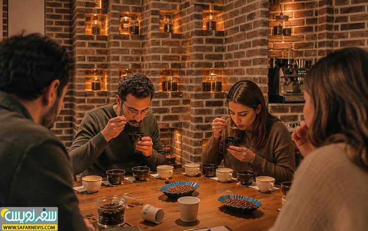 چشیدن طعمهای متنوع قهوه